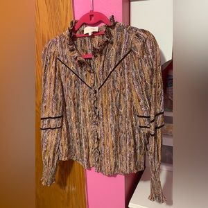 EUC. Caballero peasant style blouse with button detailing. Size Small.